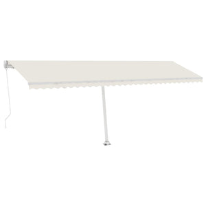 vidaXL Freestanding Manual Retractable Awning 600x300 cm Cream