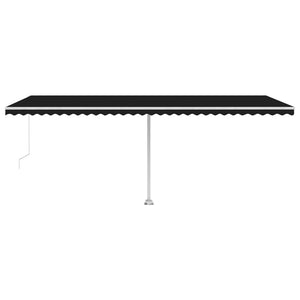 vidaXL Freestanding Manual Retractable Awning 600x300 cm Anthracite