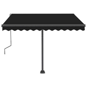 vidaXL Manual Retractable Awning with LED 300x250 cm Anthracite