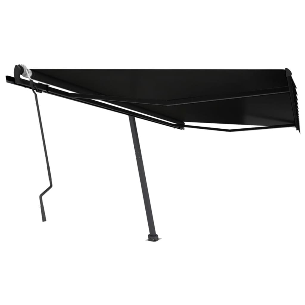 vidaXL Freestanding Manual Retractable Awning 450x300 cm Anthracite