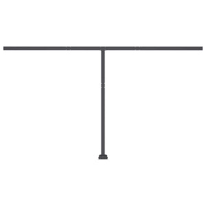 vidaXL Manual Retractable Awning with LED 450x300 cm Orange and Brown
