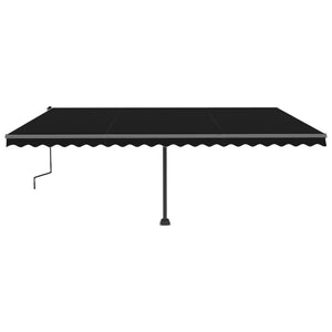 vidaXL Manual Retractable Awning with LED 500x300 cm Anthracite