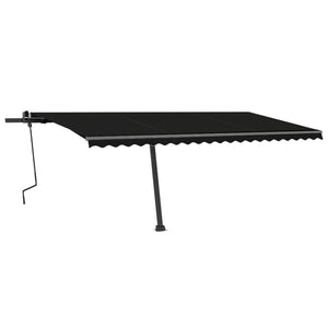 vidaXL Manual Retractable Awning with LED 500x300 cm Anthracite