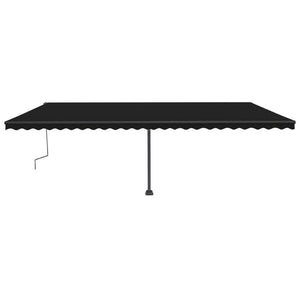 vidaXL Manual Retractable Awning with LED 600x300 cm Anthracite