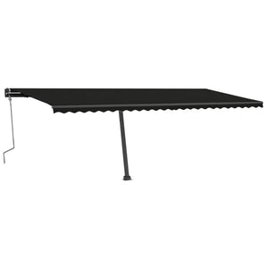 vidaXL Manual Retractable Awning with LED 600x300 cm Anthracite