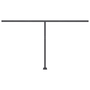 vidaXL Freestanding Manual Retractable Awning 400x350 cm Anthracite