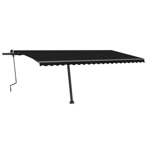 vidaXL Freestanding Manual Retractable Awning 500x350 cm Anthracite