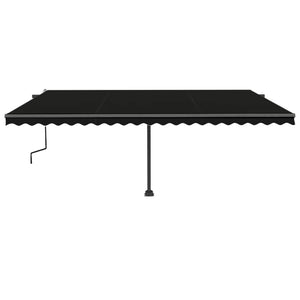 vidaXL Freestanding Manual Retractable Awning 500x350 cm Anthracite