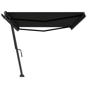 vidaXL Freestanding Manual Retractable Awning 500x350 cm Anthracite