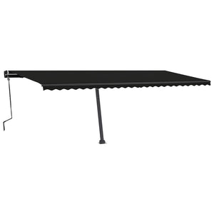 vidaXL Manual Retractable Awning with LED 600x350 cm Anthracite