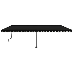 vidaXL Manual Retractable Awning with LED 600x350 cm Anthracite