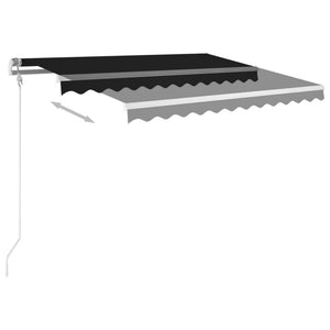 vidaXL Manual Retractable Awning with Posts 3x2.5 m Anthracite