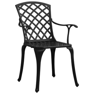 vidaXL 5 Piece Bistro Set Cast Aluminium Black