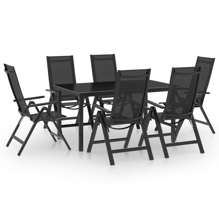 vidaXL 7 Piece Garden Dining Set Aluminium Anthracite