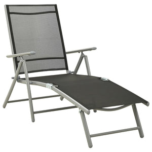 vidaXL 9 Piece Garden Lounge Set Black and Silver