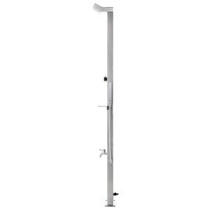 vidaXL Garden Shower with Grey Base 225 cm Stainless Steel