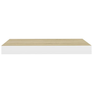 vidaXL Floating Wall Shelves 4 pcs Oak and White 40x23x3.8 cm MDF