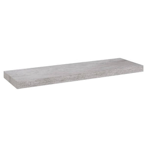 vidaXL Floating Wall Shelves 2 pcs Concrete Grey 80x23.5x3.8 cm MDF