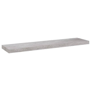 vidaXL Floating Wall Shelves 2 pcs Concrete Grey 90x23.5x3.8 cm MDF