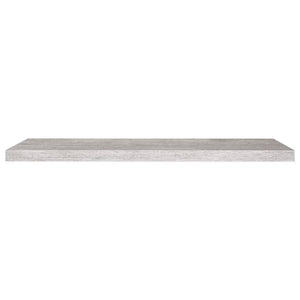 vidaXL Floating Wall Shelves 2 pcs Concrete Grey 90x23.5x3.8 cm MDF