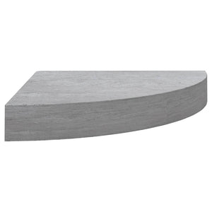 vidaXL Wall Corner Shelves 2 pcs Concrete Grey 25x25x3.8 cm MDF