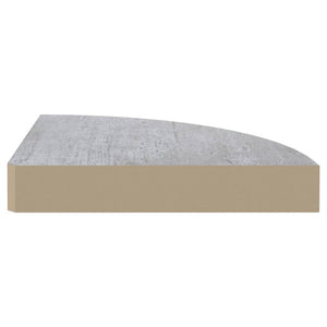 vidaXL Wall Corner Shelves 2 pcs Concrete Grey 25x25x3.8 cm MDF