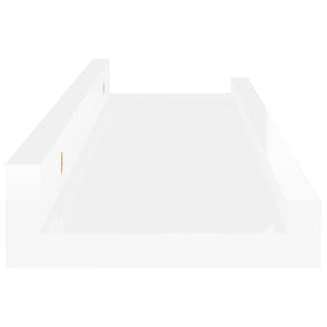 vidaXL Wall Shelves 2 pcs High Gloss White 40x9x3 cm