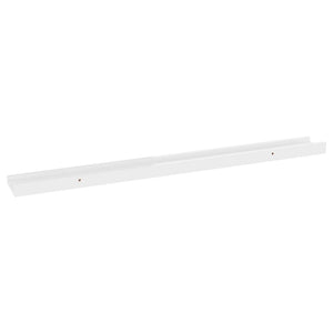 vidaXL Wall Shelves 2 pcs High Gloss White 80x9x3 cm