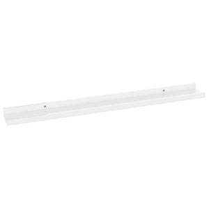 vidaXL Wall Shelves 2 pcs High Gloss White 80x9x3 cm