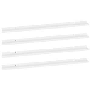 vidaXL Wall Shelves 4 pcs White 115x9x3 cm