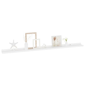 vidaXL Wall Shelves 4 pcs White 115x9x3 cm