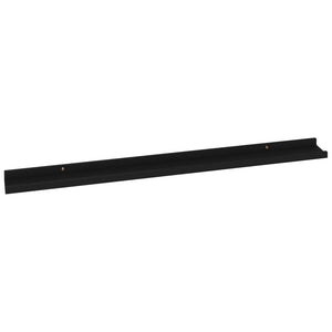 vidaXL Wall Shelves 2 pcs Black 100x9x3 cm