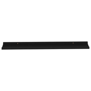 vidaXL Wall Shelves 2 pcs Black 100x9x3 cm