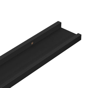 vidaXL Wall Shelves 2 pcs Black 100x9x3 cm