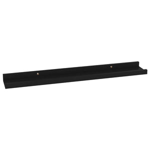 vidaXL Wall Shelves 4 pcs Black 60x9x3 cm