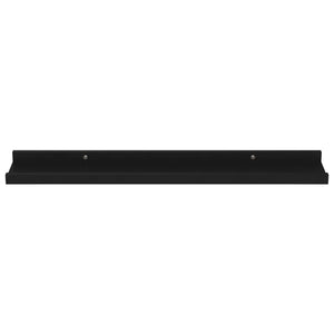 vidaXL Wall Shelves 4 pcs Black 60x9x3 cm