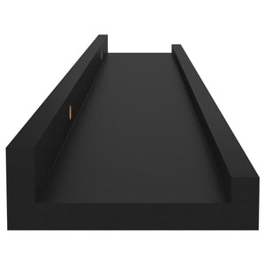 vidaXL Wall Shelves 4 pcs Black 60x9x3 cm