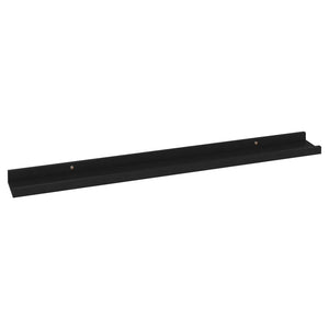 vidaXL Wall Shelves 4 pcs Black 80x9x3 cm