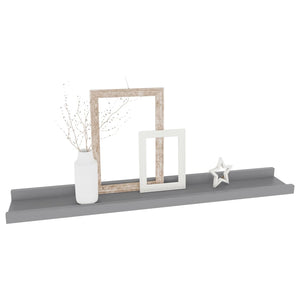 vidaXL Wall Shelves 4 pcs Grey 60x9x3 cm