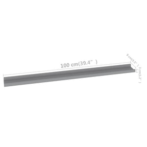 vidaXL Wall Shelves 4 pcs Grey 100x9x3 cm