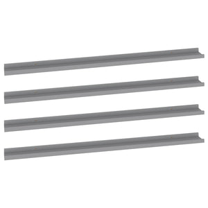 vidaXL Wall Shelves 4 pcs Grey 115x9x3 cm