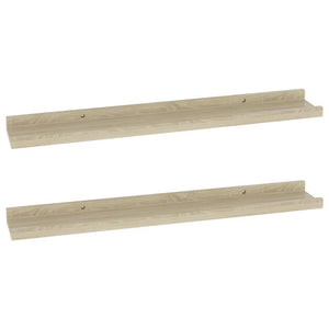 vidaXL Wall Shelves 2 pcs Sonoma Oak 60x9x3 cm