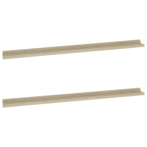 vidaXL Wall Shelves 2 pcs Sonoma Oak 115x9x3 cm