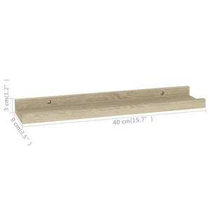 vidaXL Wall Shelves 4 pcs Sonoma Oak 40x9x3 cm