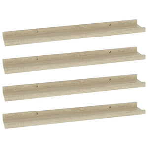 vidaXL Wall Shelves 4 pcs Sonoma Oak 60x9x3 cm