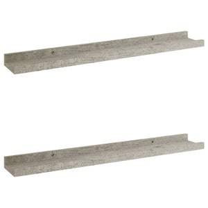 vidaXL Wall Shelves 2 pcs Concrete Grey 60x9x3 cm