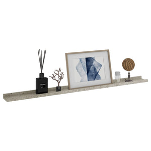 vidaXL Wall Shelves 2 pcs Concrete Grey 115x9x3 cm