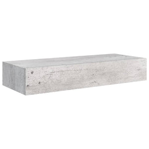 vidaXL Wall Drawer Shelves 2 pcs Concrete Grey 60x23.5x10cm MDF