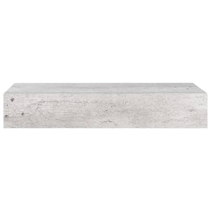 vidaXL Wall Drawer Shelves 2 pcs Concrete Grey 60x23.5x10cm MDF