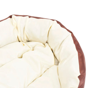 vidaXL Reversible & Washable Dog Cushion Brown and Cream 110x80x23 cm